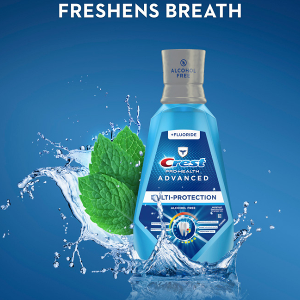 Nước Súc Miệng Crest Pro-Health Advantage Multi Protection - Mint Chai 1 Lít