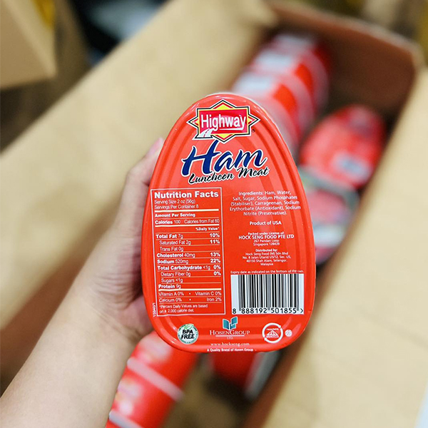 Thịt heo đóng hộp Highway Ham Luncheon Meat 454g