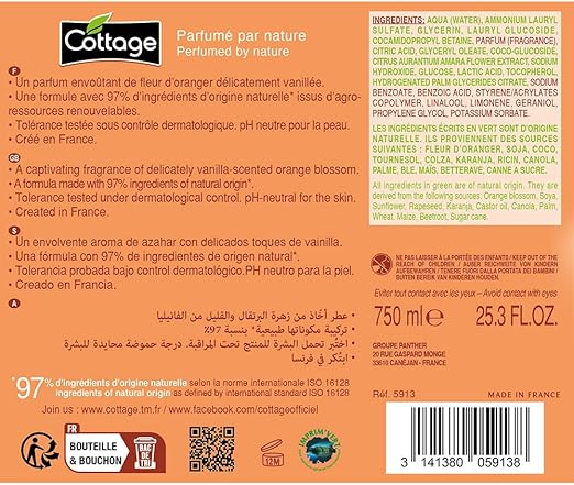 SỮA TẮM COTTAGE ORANGE 750ml