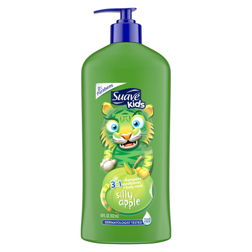 [079400459534] Suave Kids 3in1 Baby Shampoo and Body Wash 532ml Apple Scent