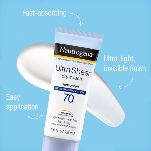 [086800872702] Kem Chống Nắng Neutrogena Ultra Sheer Dry Touch SPF 70 Tuýp 88ml