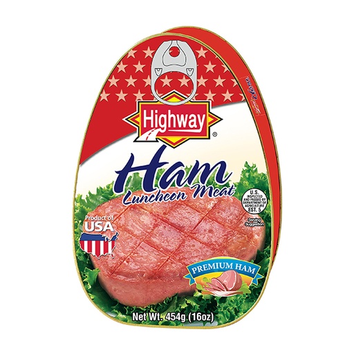 [8888192501855] Thịt heo đóng hộp Highway Ham Luncheon Meat 454g